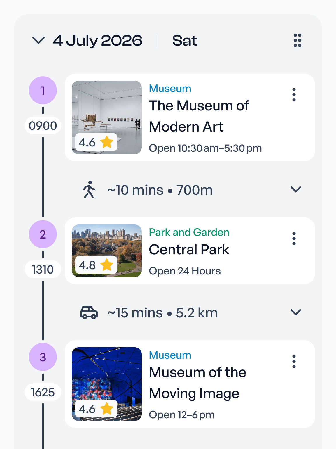Outbound schedule feature screenshot